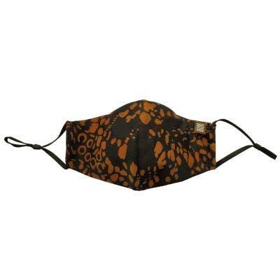 Batik Face Mask (Silk Cotton) - Black Leopard