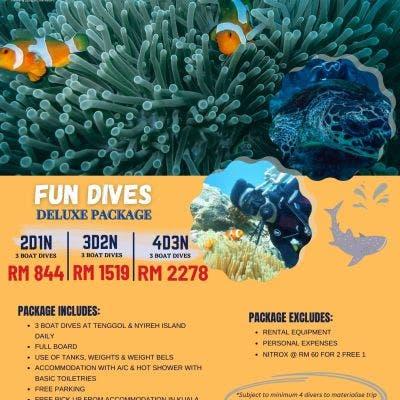 3D2N Dungun Escapade Pulau Tenggol Terengganu Fun Dives (Deluxe Room) 