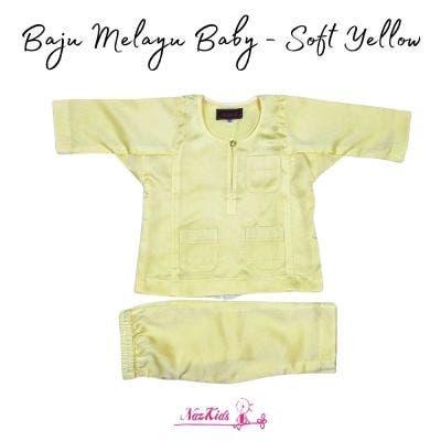 Baju Melayu Baby (Soft Yellow)