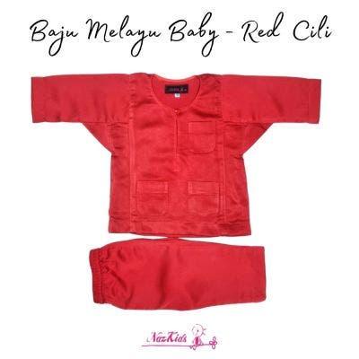 Baju Melayu Baby (Red Cili)