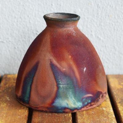 RAAQUU Yama Ceramic Raku Vase - RAAQUU Basics handmade pottery home decor