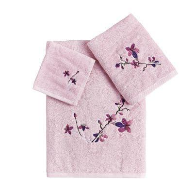 Aussino Sakura Embroidery 100% Cotton 3pcs Towel Set