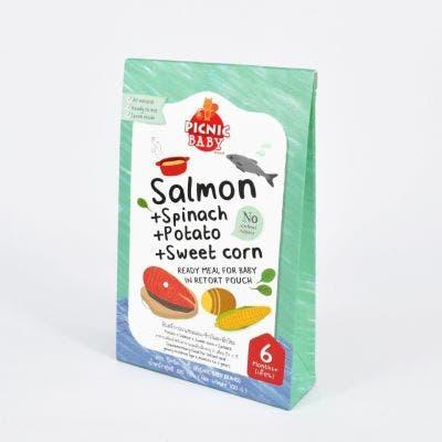 Instant Baby Food (Salmon+Spinach+Potato+Sweet Corn) 6M