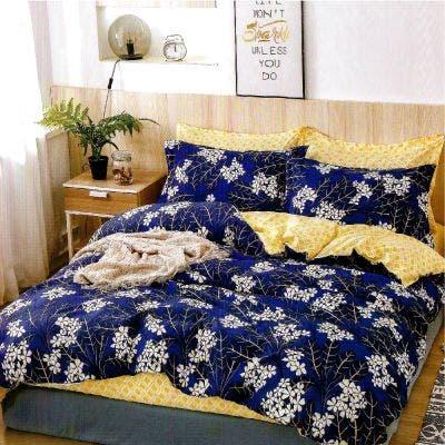 Aussino Retro 100% Microfiber Floral Bedsheet Fitted Sheet Set ( 2-in-1 Combo Set-KING Size ) with Free Towel