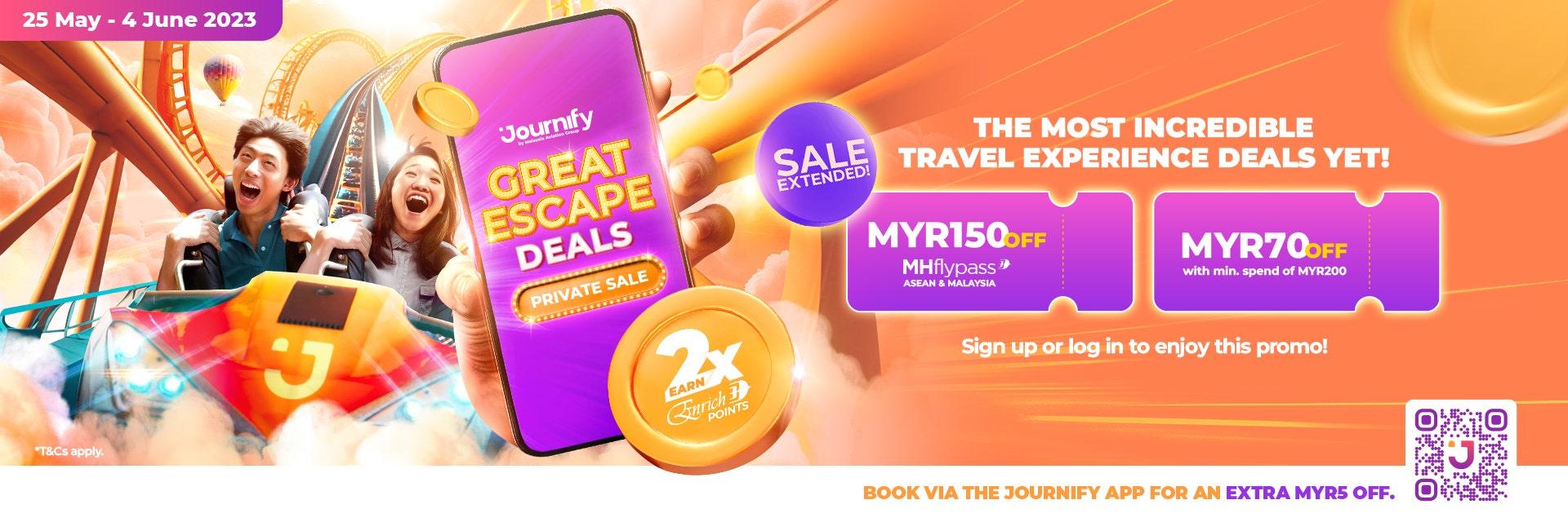 Journify Great Escape Deals (Exclusively for Enrich members)