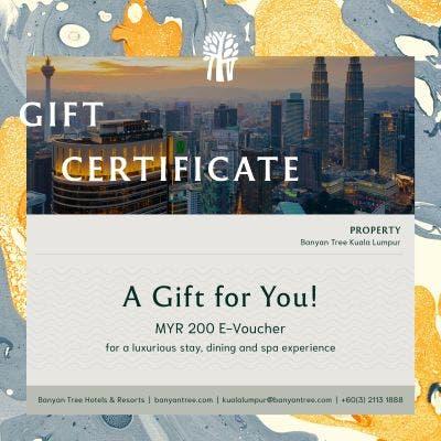 RM 200 e-Gift Certificate - Banyan Tree Kuala Lumpur