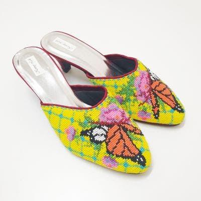 Kenny Loh Couture - Yellow & Turquoise Lining Butterfly - Wings of Eternity [Size7/EUR39]