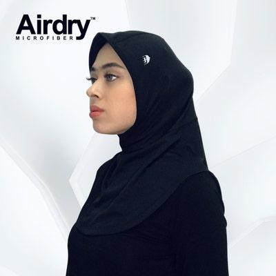 MH x AirDry Selesa Series- Aktif Hijab (Black)