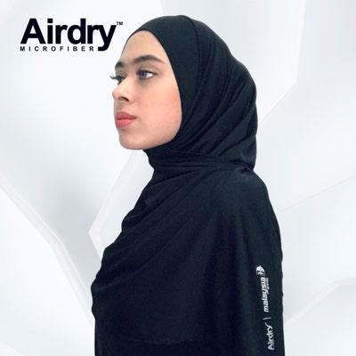  MH x AirDry Selesa Series- Kasual Hijab (Black)