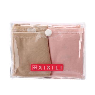 XIXILI cotton spandex maxi panty (pack of 2) (Brown and Pink)